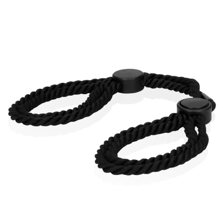 Ouch! Adjustable Soft Rope Restraints - Black, Custom Fit Design
