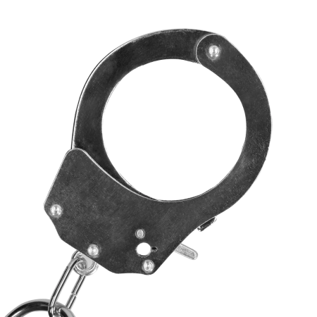 Ouch! Adjustable Spreader Bar with Detachable Cuffs Silver 70cm