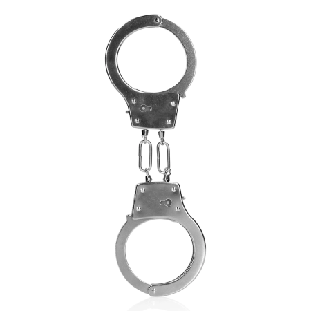 Ouch! Adjustable Metal Handcuffs Silver - Secure Locking System