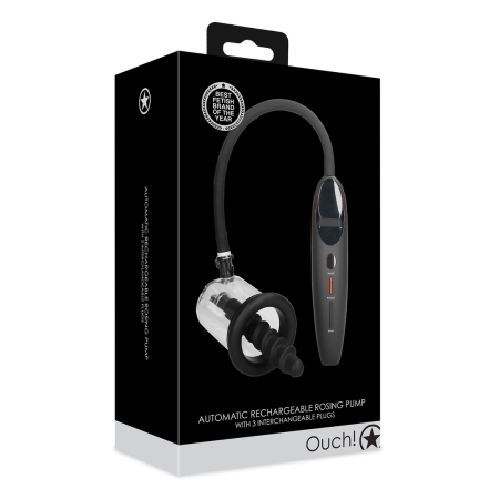 Rocks-Off Rosing Black Automatic Intimate Pump Set with 3 Attachments