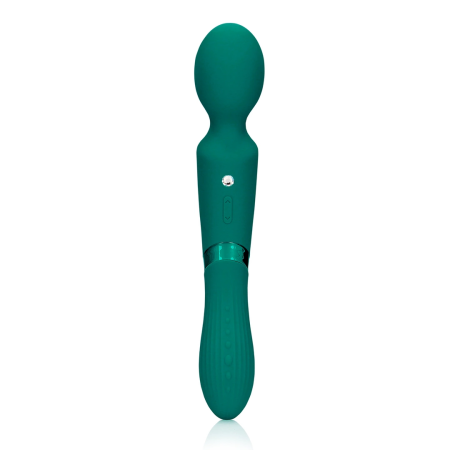 Loveline Green Gable Double-Sided Vibrating Wand - Versatile Silicone Massager