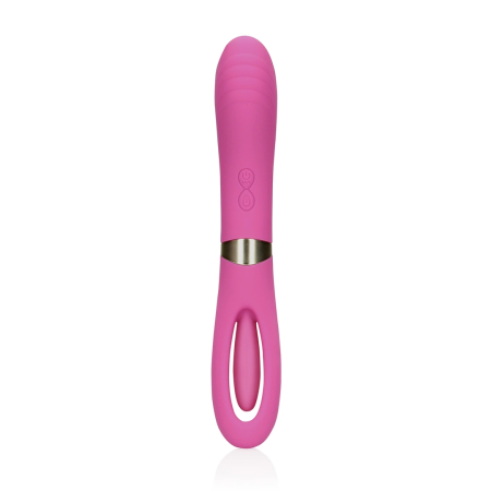 Loveline Dual-Action Flapping Vibrator Exuberant Pink Multi-Speed Silicone