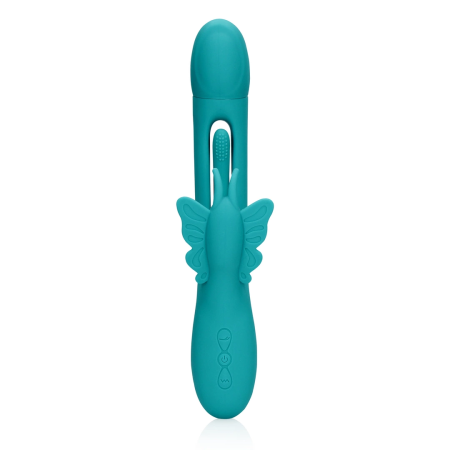 Loveline Flapping Butterfly Intimate Massager Peacock Blue Silicone