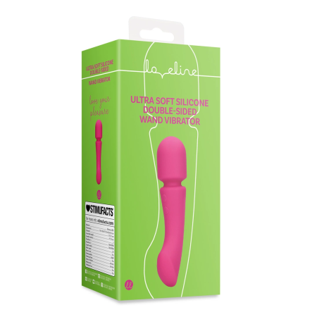 Loveline Prestone Ultra Soft Silicone Dual-Sided Wand Pink