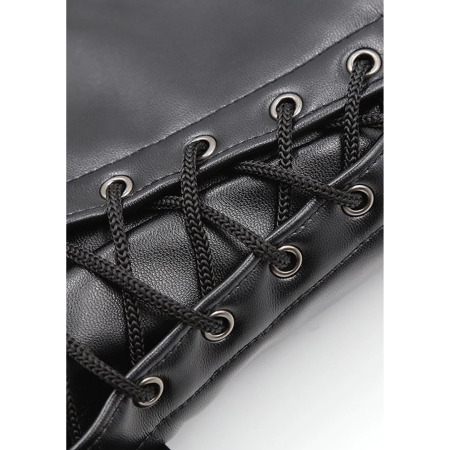 Ouch! Neoprene Paw Mittens - Adjustable Black Boxing Gloves Style