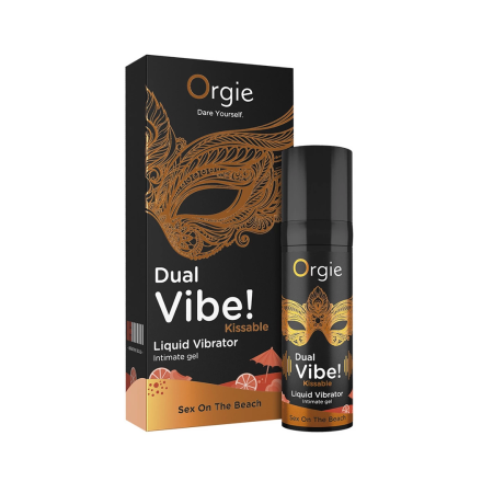 Dual Vibe Liquid Vibrator Kissable Gel Sex On The Beach 15 ml