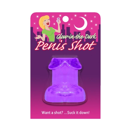 Pipedream Glow-in-the-Dark Shot Glass Purple 1.5oz Party Model