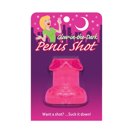 Pipedream Glow-in-the-Dark Shot Glass Pink 1.5oz Party Accessory