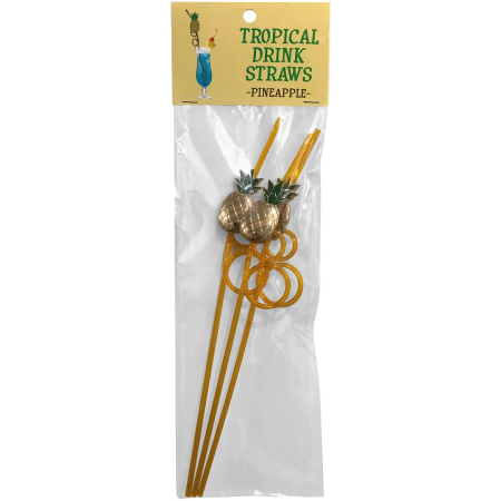 Kheper Games Tropical Reusable Drinking Straws Pineapple 3-Pack