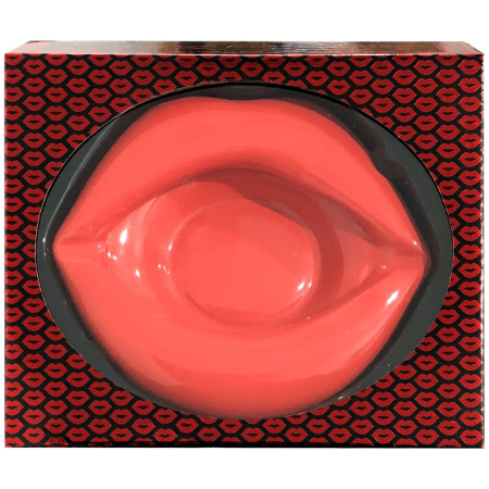 Kheper Games Lips Design Red Decorative Ashtray - Unique Gift Idea
