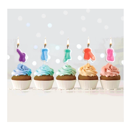 Kheper Games Fun Shape Candle Set - Unique Decorative Party Candles, 6 pcs