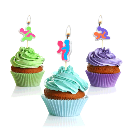 Gift Republic Fun Pose Party Candles Colorful Set 6pcs