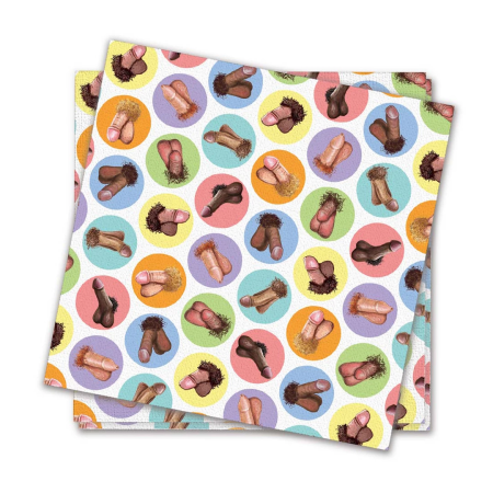 Dirty - Party Napkins Colorful 2-Ply Set of 8 for Bachelorette Events