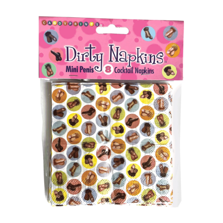 Dirty - Party Napkins Colorful 2-Ply Set of 8 for Bachelorette Events