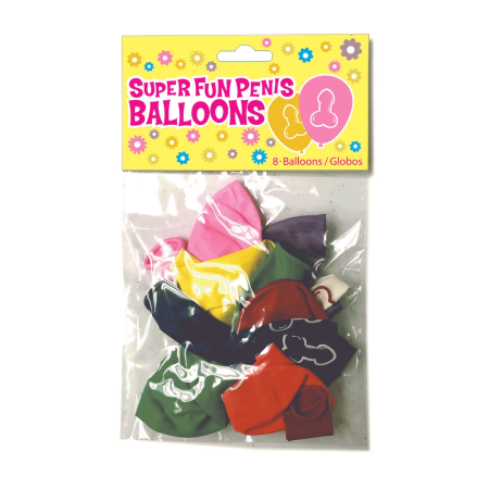 Super Fun Latex Balloons Assorted Colors 8-Pack Party Model 817717003503