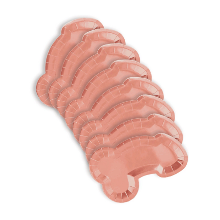 Glitterati Decorative Plates Set 8pcs Rose Gold Elegant Party Design