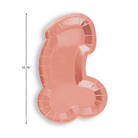 Glitterati Decorative Plates Set 8pcs Rose Gold Elegant Party Design