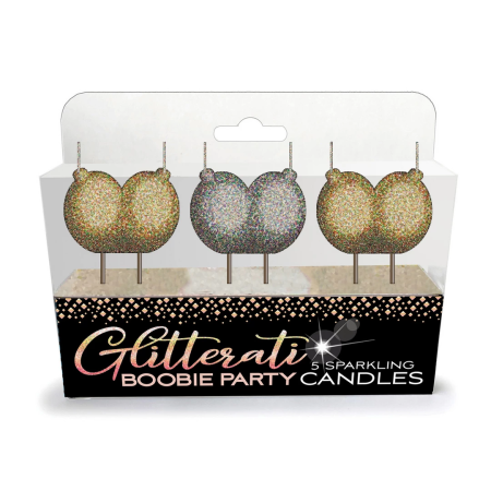 Glitterati Decorative Candle Set Gold & Silver Party Collection 6pcs