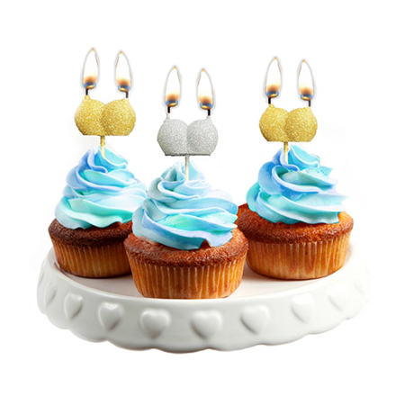 Glitterati Decorative Candle Set Gold & Silver Party Collection 6pcs