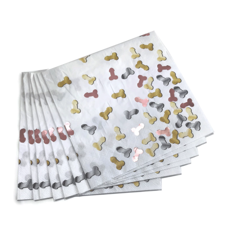 Glitterati Party Napkins Metallic Accents 7-inch 8 pcs