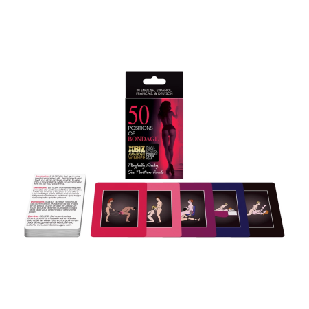 Kheper Games 50 Positions of Bondage Card Set - Creative Game for Couples