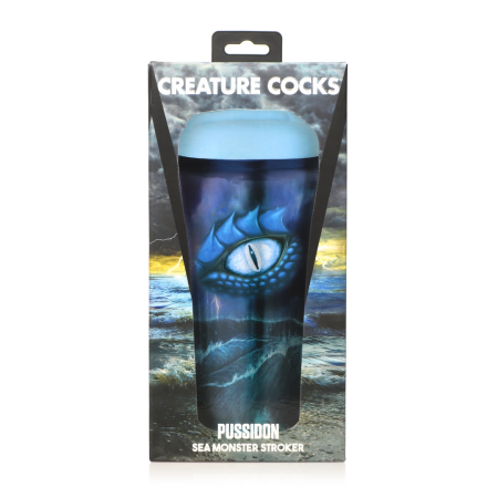 Pussidon Sea Monster Intimate Machine Blue - Textured Stimulation Sleeve