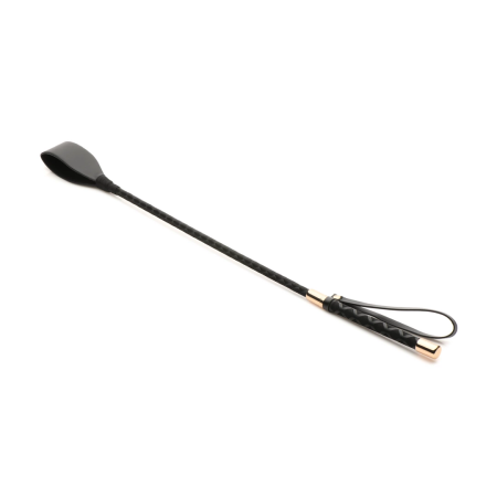 XR Brands Master Series Riding Crop 61 cm Vegan Leather Black