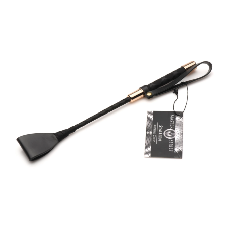 XR Brands Master Series Riding Crop 30 cm Vegan Leather Black