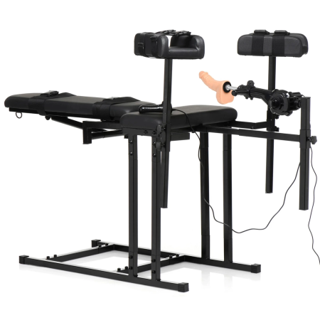 Master Series Obedience Chair Black - Adjustable Bondage System 199kg