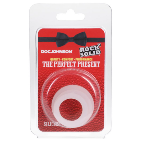 Rock Solid Holiday Edition Silicone Ring Set - 3 Thin Flexible Bands