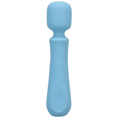 Euphoria Silicone Wand Vibrator Rechargeable Blue - Quiet Operation