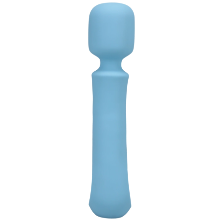 Euphoria Silicone Wand Vibrator Rechargeable Blue - Quiet Operation