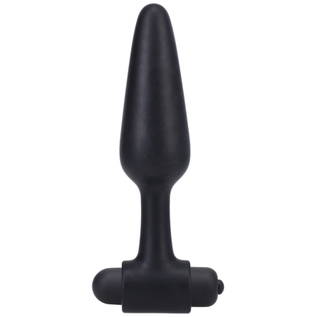 Doc Johnson Silicone Black Anal Plug 12 cm with 10-Function Bullet