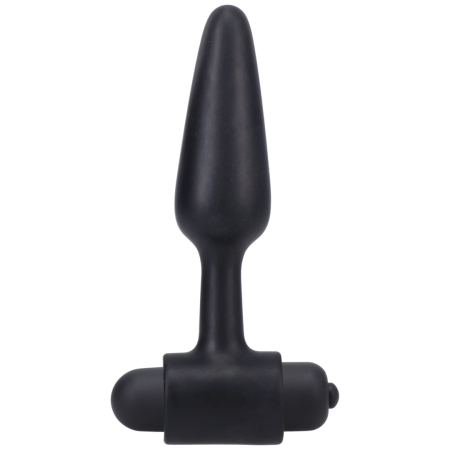 Doc Johnson Vibrating Anal Plug 10-Function 4" Silicone Black