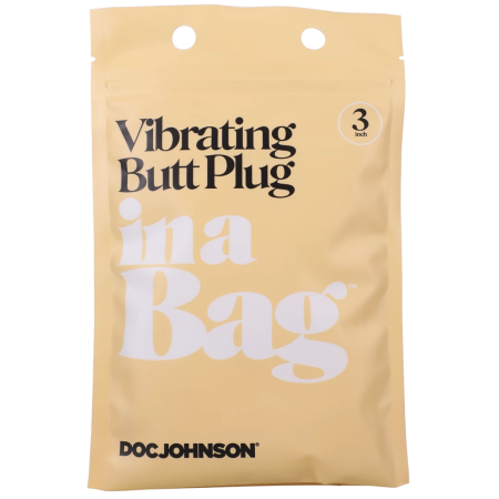 Doc Johnson Vibrating Plug 3" Silicone Intimate Machine Black