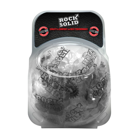 Oxballs 2-Piece Black C-Ring Set - Bulk 50-Pack, Body-Safe TPE