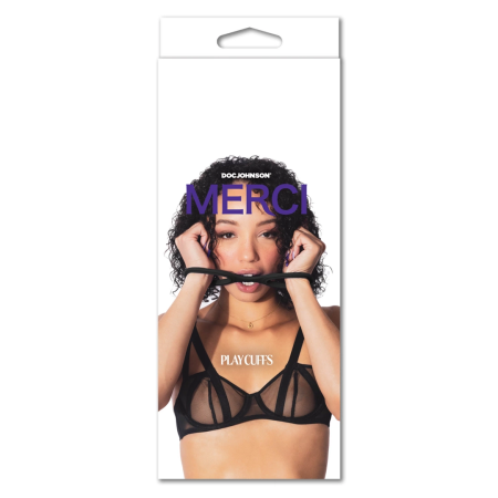 Merci Silicone Cuffs Black - Flexible Single-Piece Restraint System