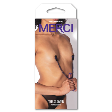 NS Novelties Chained Up Adjustable Nipple Clamps Purple