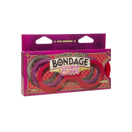 Doc Johnson Silicone Restraint Cuffs Flexible One-Piece Design Black