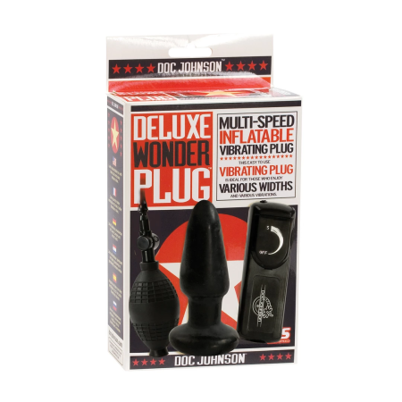 Doc Johnson Deluxe Wonder Inflatable Silicone Plug with Vibration