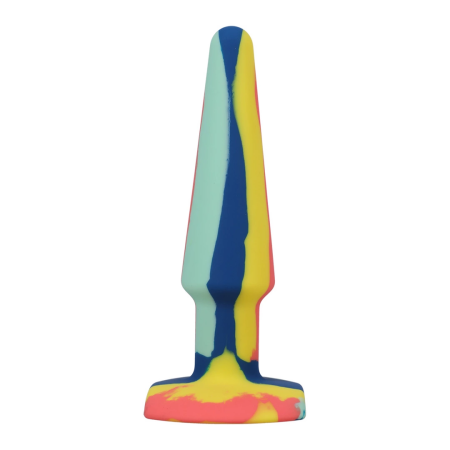 A-Play Groovy Silicone Multicolor Plug 12 cm - Tapered Base Comfort