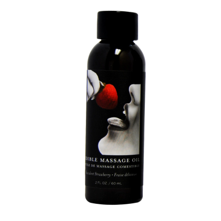 Earthly Body Hemp Seed Massage Oil Strawberry 60ml - Edible Formula