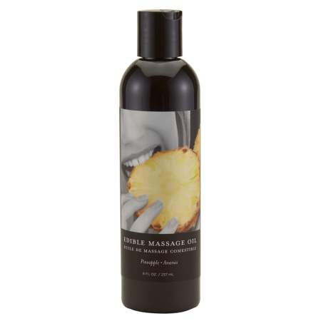 Earthly Body Hemp Seed Massage Oil Pineapple 237ml - Nourishing Spa Formula