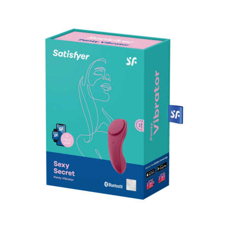 Satisfyer Sexy Secret Wireless Panty Device, App Control, Silicone, Black