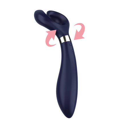 Satisfyer Endless Fun Partner Rotating Multi-Use Silicone Device Black