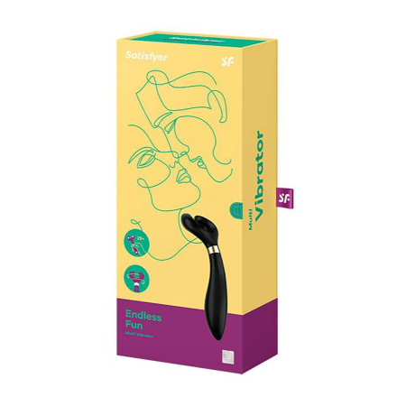 Satisfyer Endless Fun Flexible Couples Device, 180° Rotating Head, Black