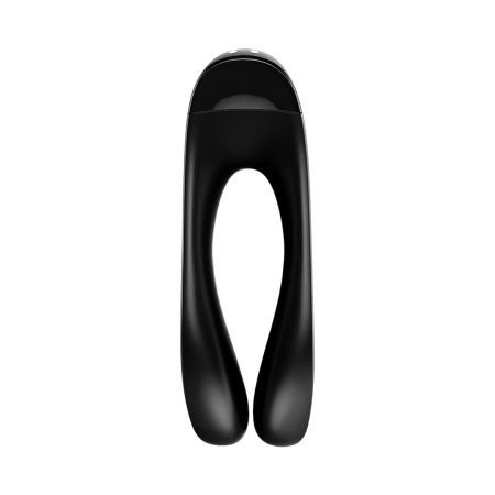 Satisfyer Candy Cane Compact Finger Vibe Black-Orange, Ergonomic Design