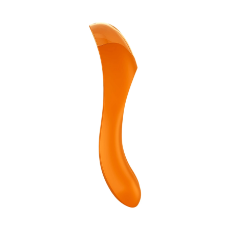 Satisfyer Candy Cane Mini Vibrator Black-Orange - Compact Finger Model