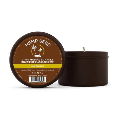 Earthly Body Nag Champa 3-in-1 Massage Candle 170g - Aromatic Oil System