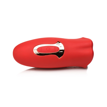 Kiss and Tell Silicone Vibrating Clitoral Stimulator Red IPX6 USB